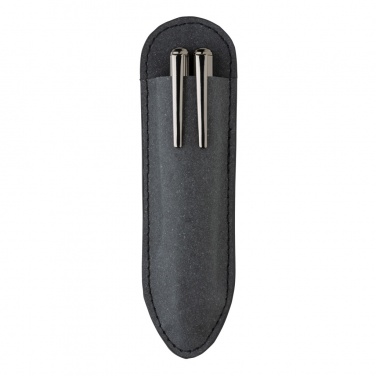 Logotrade promotional giveaways photo of: Recycled leather pen set