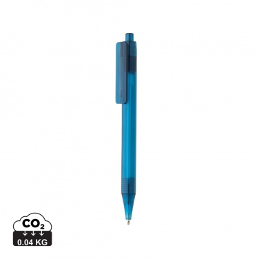 Logo trade corporate gifts image of: GRS RPET X8 transparent pen
