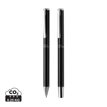 Logo trade promotional giveaway photo of: Swiss Peak Cedar RCS certified recycled aluminum pen set
