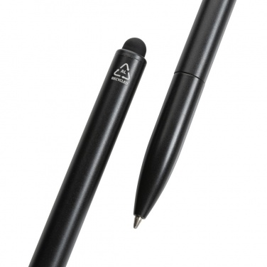 Logotrade business gift image of: Kymi RCS certified recycled aluminium pen with stylus