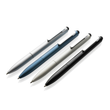 Logo trade promotional products image of: Kymi RCS certified recycled aluminium pen with stylus