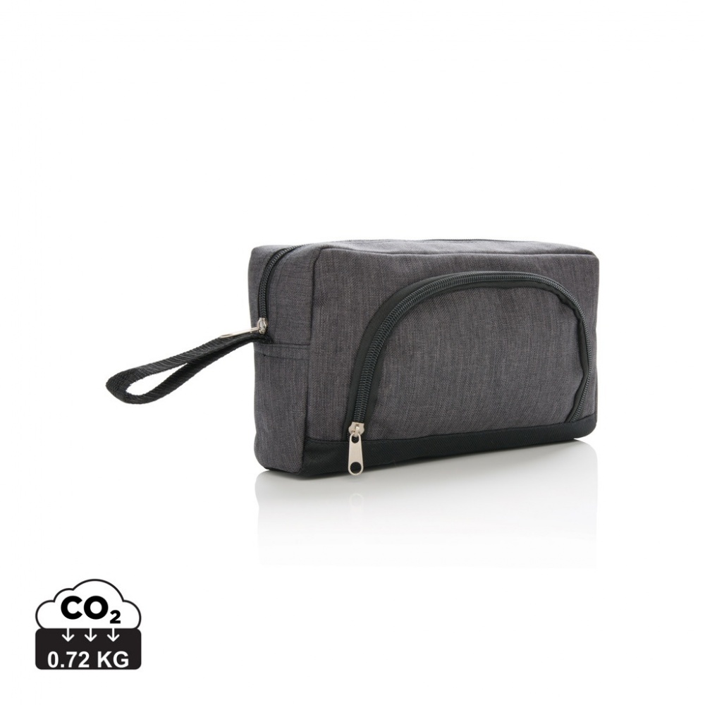 Logo trade promotional giveaways picture of: Classic two tone toiletry bag