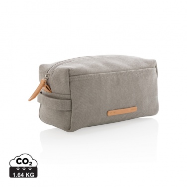 Logotrade promotional product image of: Canvas toiletry bag PVC free