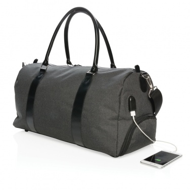 Logo trade advertising products picture of: Weekend bag with USB A output