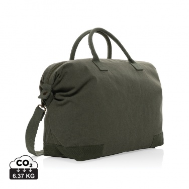 Logotrade promotional merchandise photo of: Kezar AWARE™ 500 gsm recycled canvas deluxe weekend bag