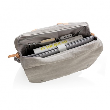 Logo trade promotional items picture of: Canvas laptop bag PVC free