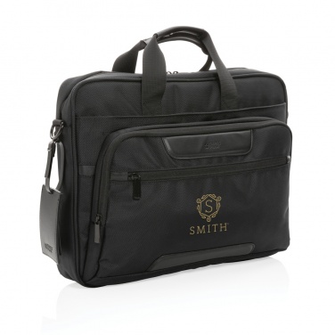 Logotrade promotional item image of: Swiss Peak AWARE™ RPET Voyager 15.6" laptop bag