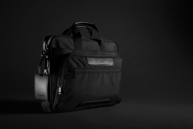 Logo trade promotional items image of: Swiss Peak AWARE™ RPET Voyager 15.6" laptop bag