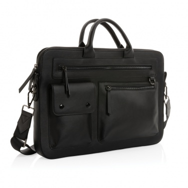 Logo trade promotional merchandise picture of: Swiss Peak GRS recycled PU 14 inch laptop bag