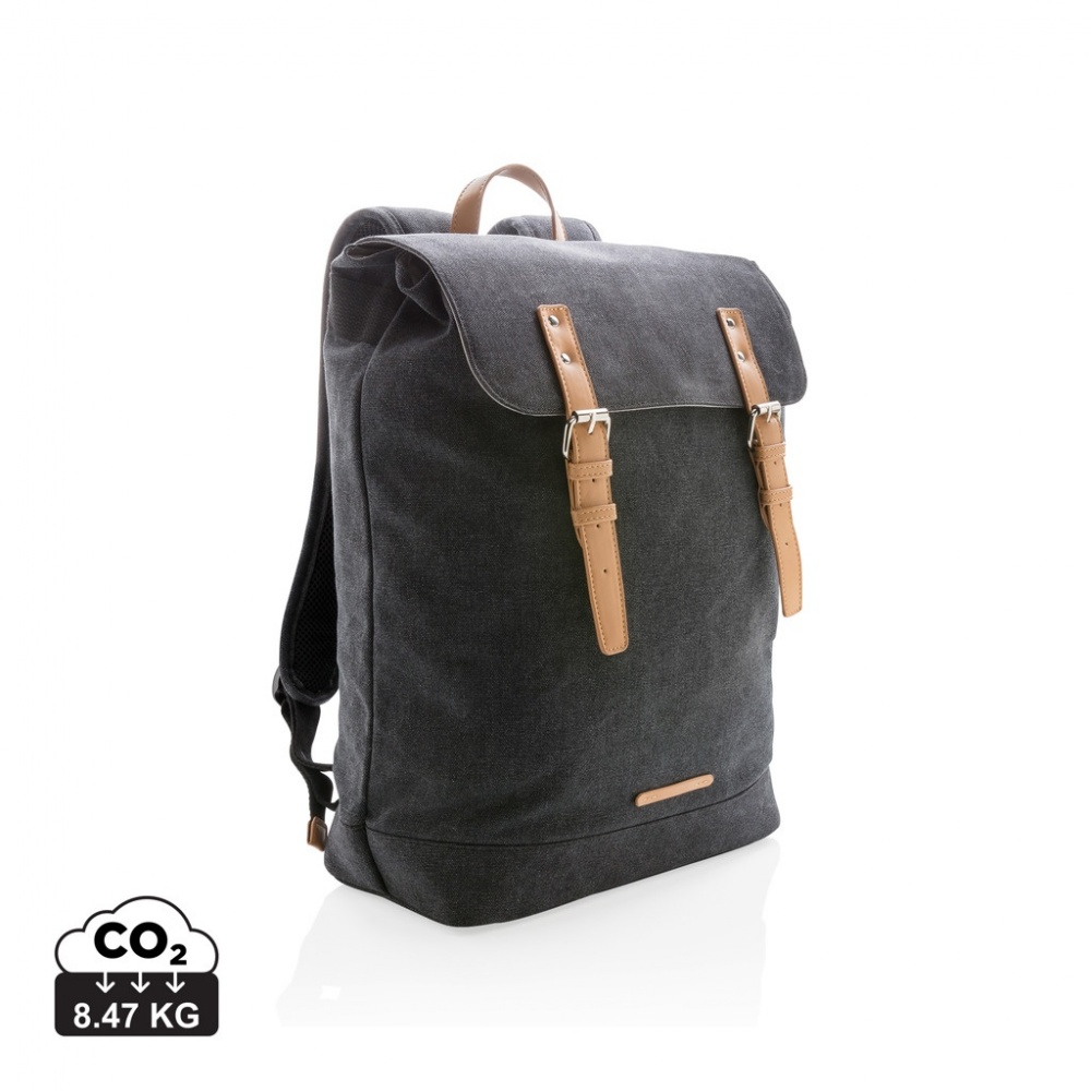 Logo trade promotional gift photo of: Canvas laptop backpack PVC free