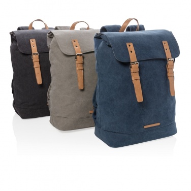 Logo trade corporate gifts picture of: Canvas laptop backpack PVC free