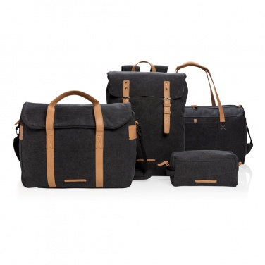 Logo trade business gift photo of: Canvas laptop backpack PVC free