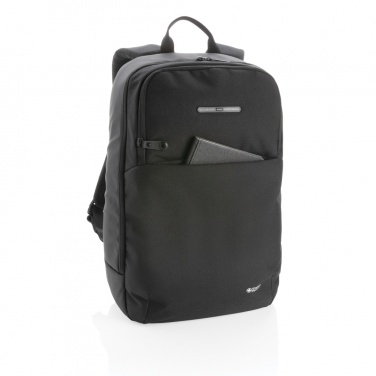 Logo trade promotional items image of: Swiss Peak laptop backpack with UV-C steriliser pocket