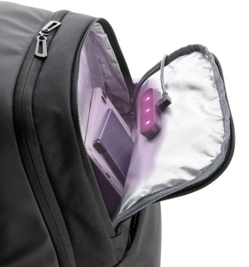 Logo trade promotional gifts picture of: Swiss Peak laptop backpack with UV-C steriliser pocket