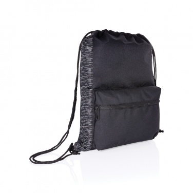 Logotrade promotional product image of: AWARE™ RPET Reflective drawstring backpack