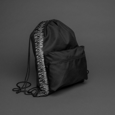 Logo trade promotional gift photo of: AWARE™ RPET Reflective drawstring backpack