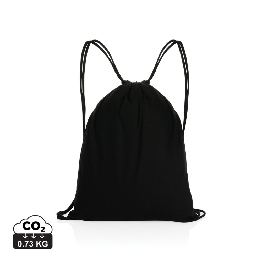 Logotrade promotional products photo of: Impact AWARE™ recycled cotton drawstring backpack 145g