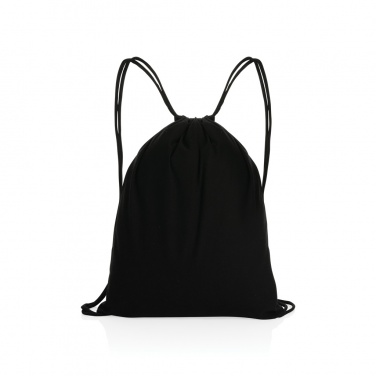Logo trade advertising product photo of: Impact AWARE™ recycled cotton drawstring backpack 145g