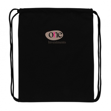 Logotrade promotional item image of: Impact AWARE™ recycled cotton drawstring backpack 145g
