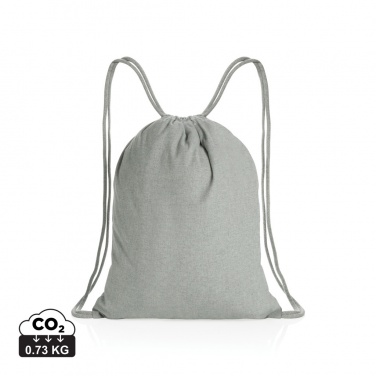Logotrade promotional item image of: Impact AWARE™ recycled cotton drawstring backpack 145g