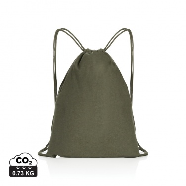 Logo trade promotional merchandise photo of: Impact AWARE™ recycled cotton drawstring backpack 145g