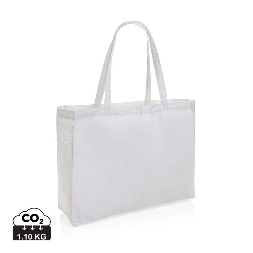Logo trade advertising products picture of: Impact AWARE™ Recycled cotton shopper 145g