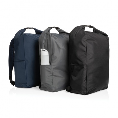 Logo trade business gifts image of: Impact AWARE™ RPET lightweight rolltop backpack