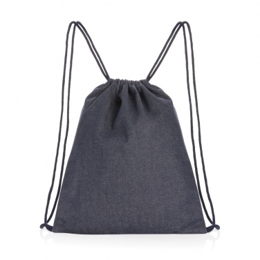 Logo trade corporate gifts picture of: Impact AWARE™ recycled denim drawstring backpack
