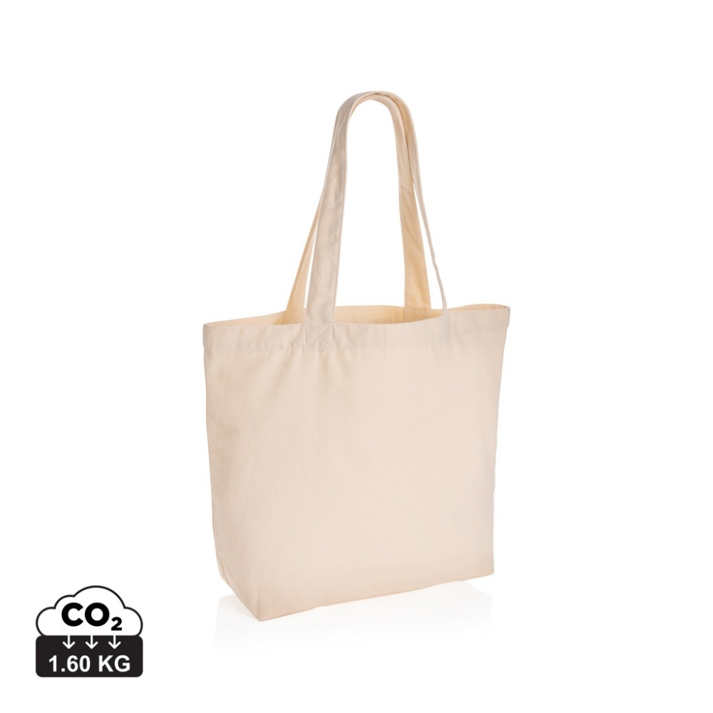 Logotrade corporate gift image of: Impact Aware™ 240 gsm rcanvas shopper w/pocket undyed