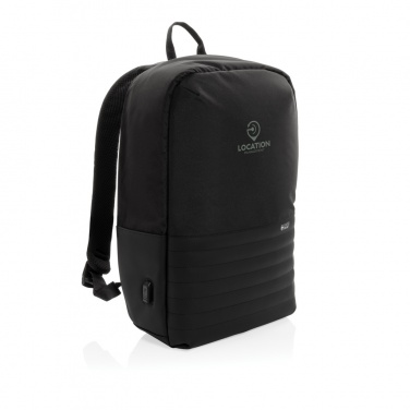 Logo trade promotional giveaways image of: Swiss Peak AWARE™ RFID anti-theft 15.6'' laptop backpack
