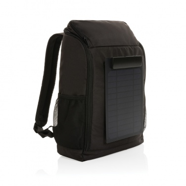 Logotrade advertising products photo of: Pedro AWARE™ RPET deluxe backpack with 5W solar panel