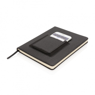 Logotrade promotional merchandise photo of: Deluxe A5 Notebook with phone pocket