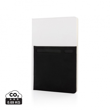 Logo trade promotional items image of: A5 Deluxe notebook with smart pockets