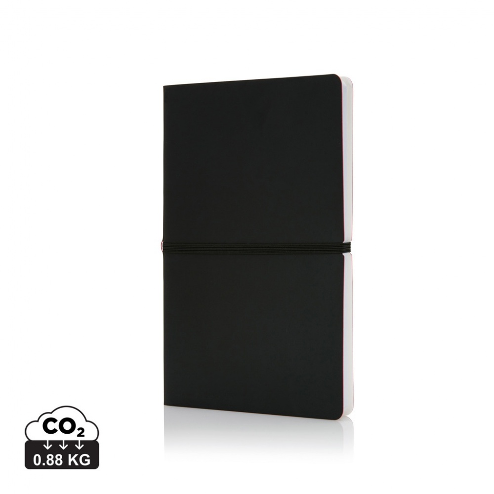 Logo trade promotional merchandise image of: Deluxe softcover A5 notebook