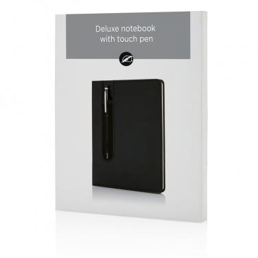 Logotrade promotional giveaway picture of: Standard hardcover PU A5 notebook with stylus pen