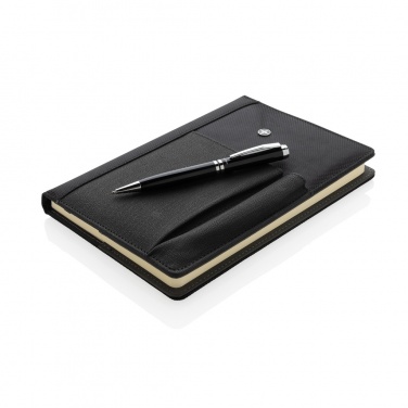 Logotrade promotional product image of: Refillable notebook and pen set