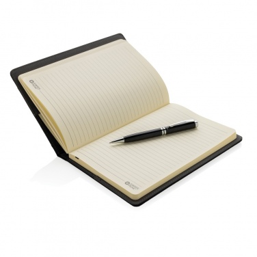 Logo trade promotional products image of: Refillable notebook and pen set