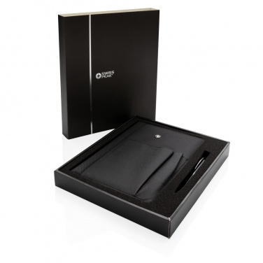 Logo trade advertising products image of: Refillable notebook and pen set