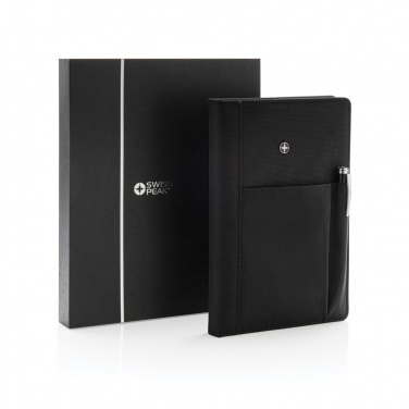 Logo trade promotional item photo of: Refillable notebook and pen set