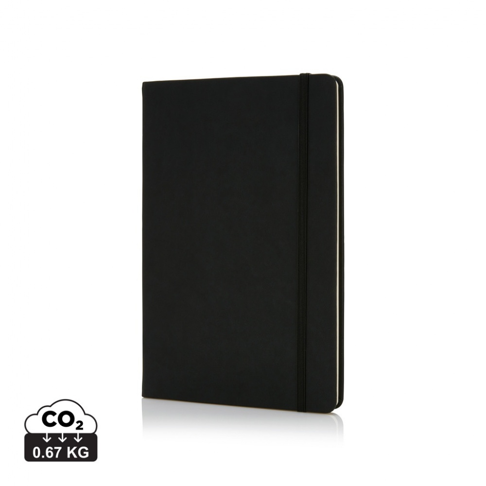 Logo trade promotional merchandise picture of: Deluxe hardcover PU A5 notebook