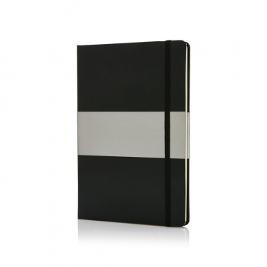 Logo trade promotional giveaways picture of: Deluxe hardcover A5 notebook