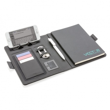 Logo trade corporate gifts picture of: Air 5W wireless charging notebook cover A5