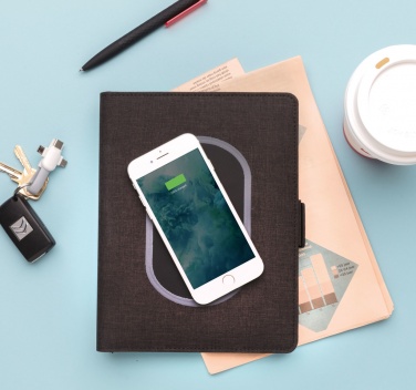 Logotrade business gift image of: Air 5W wireless charging notebook cover A5