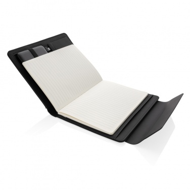 Logotrade promotional items photo of: Fiko wireless charging A5 portfolio with powerbank