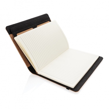 Logo trade business gifts image of: Deluxe cork portfolio A5 with pen