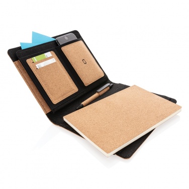 Logo trade corporate gifts picture of: Deluxe cork portfolio A5 with pen
