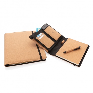Logo trade promotional items picture of: Deluxe cork portfolio A5 with pen