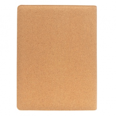 Logo trade promotional merchandise photo of: Deluxe cork portfolio A4 with pen