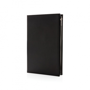 Logotrade promotional merchandise photo of: Swiss Peak A5 PU notebook with zipper pocket
