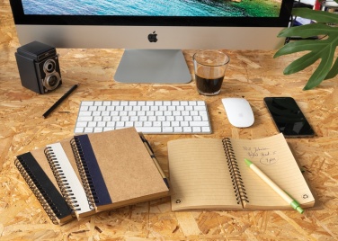 Logotrade promotional giveaway image of: Kraft spiral notebook with pen